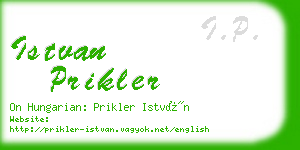 istvan prikler business card